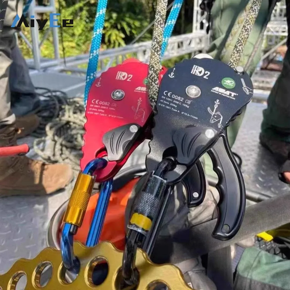 ASAT RD2 بكرة الفرامل أحادية الاتجاه نوع السليل رفع Retarder 30-150KN ملحقات تسلق الحبل الصناعي #3