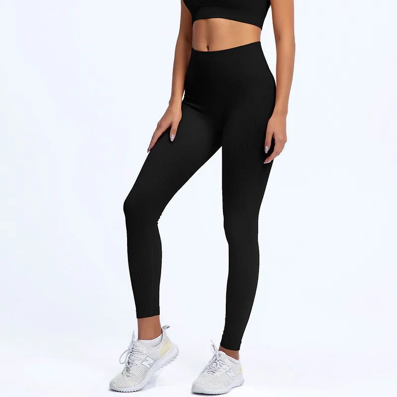 

Ribbed Tight Shaping Seamless Sports Pants Plus Size High Waist Corset Leggings Body Shaper Fitness Exercise Workout Gym Pants