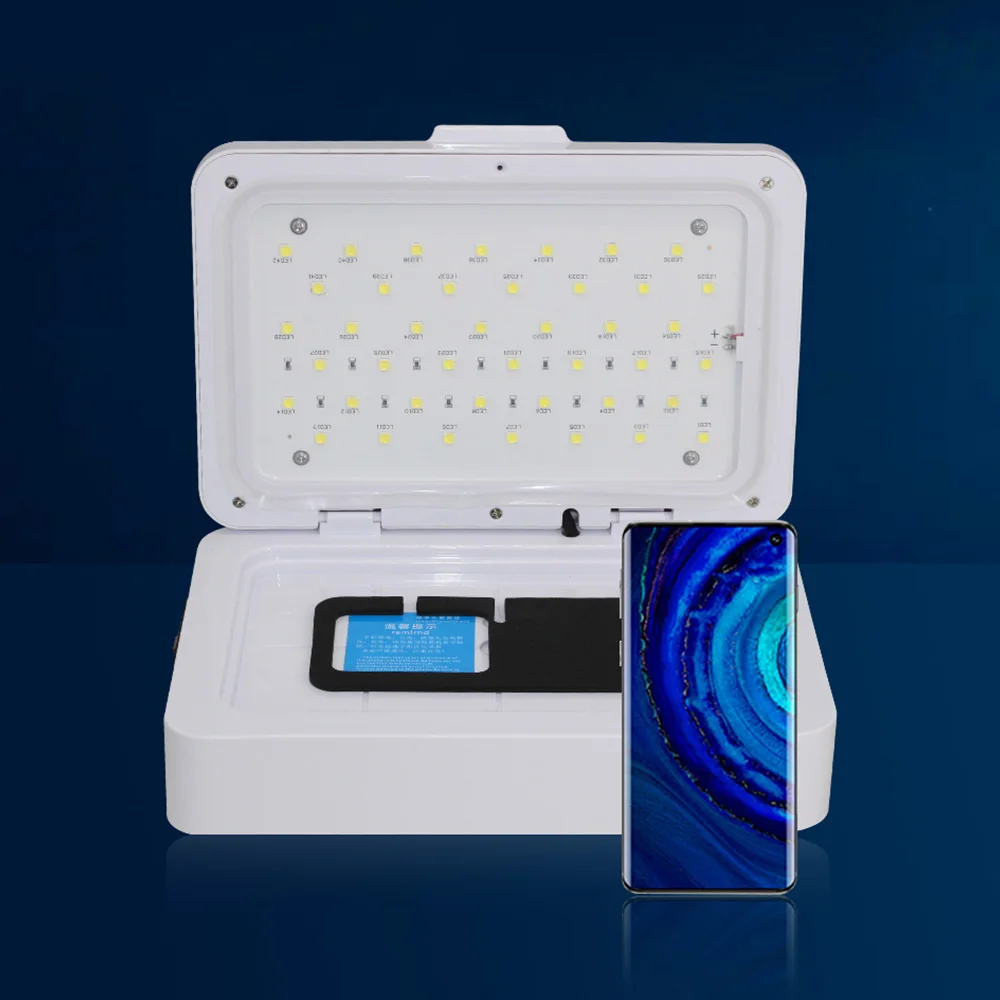 

Mini UV Curing Lamp Machine LED Cold Light Source UV Film Fast Curing Oven for iPhone Andriod Curved Screen OCA Repair No Bubble