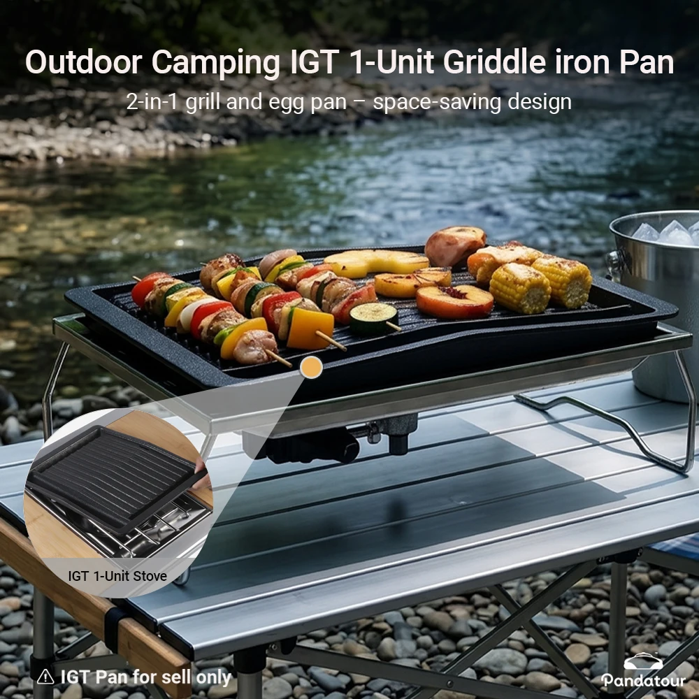 Pandatour Camping IGT Kocher 6500W Hohe Leistung Faltbar Windgeschützt 1-teiliger Tischkocher Grill Picknick Tragbarer Brenner – Detail 10