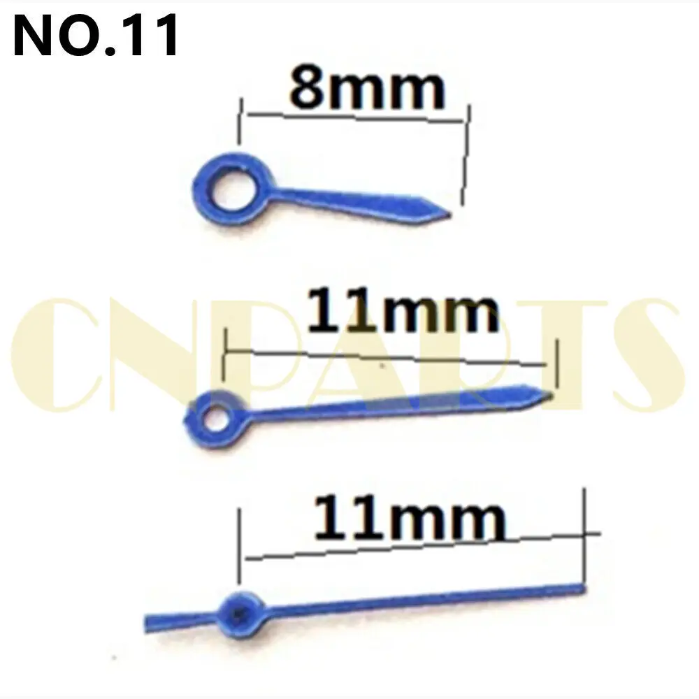 11mm Blue No Lume Arrow Shape Watch Hands