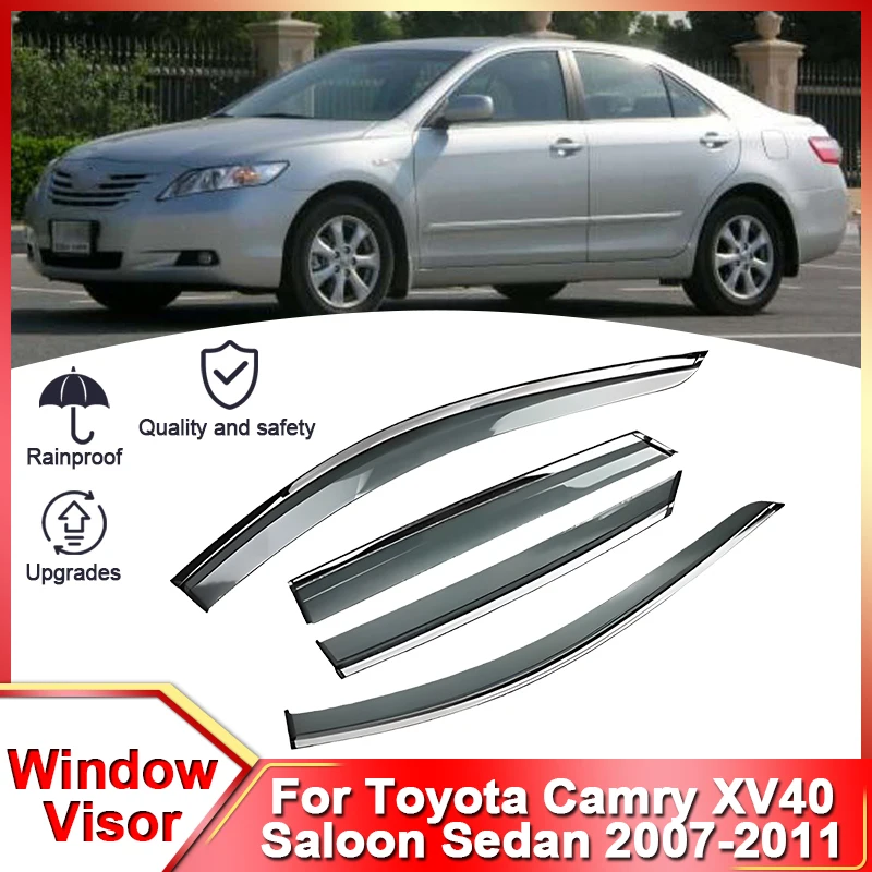 For Toyota Camry XV40 Daihatsu Altis Saloon Sedan 2007 2008 2009 2010 2011 Car Window Rain Guard Weather Shields Accessories