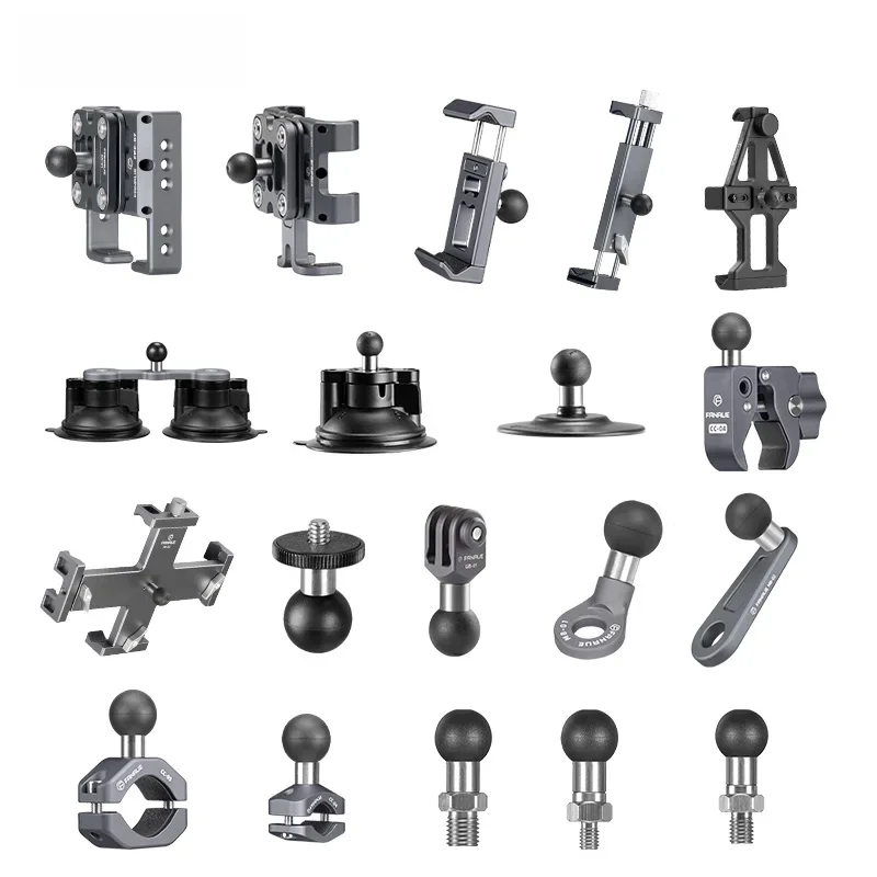FANAUE 17mm Adapter głowicy kulowej uchwyt na telefon motocyklowy kierownica dla DJI GoPro Insta360 kamera akcji uchwyt GPS akcesoria — zdjęcie produktu 7