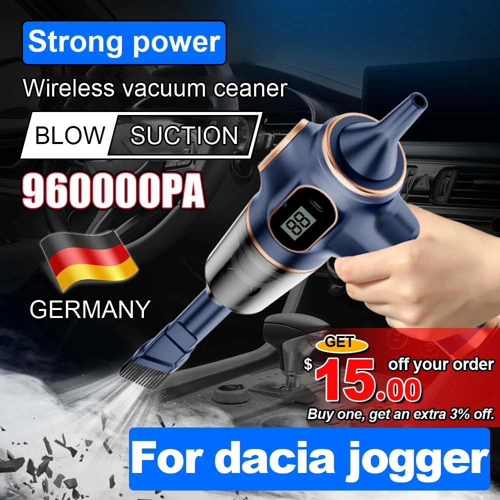 Car Vacuum Cleaner High Power Portable Cleaner Wireless Brushless Motor Cleaner Machine Powerful Air Duster For dacia jogger