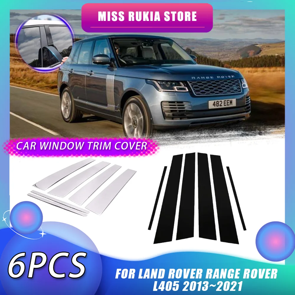 

Car Window Trim Cover for Land Rover Range Rover L405 2013~2021 Carbon Fiber Chrome Door Pillar Posts Sticker Decal Accessories