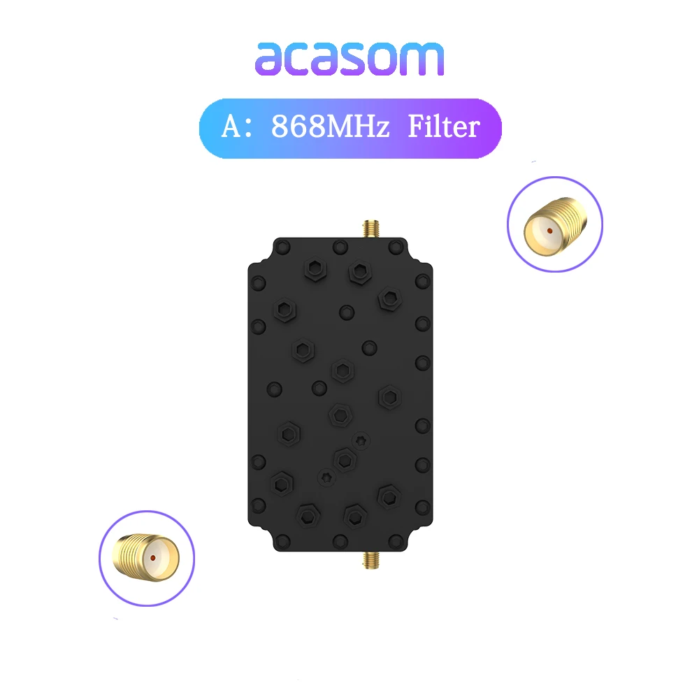 Filtre de cavité pour réseau à l\'hélium, filtre SAW, filtre Lora HNT, rejet de bande haute sortie, 868m, 868MHz, 863m