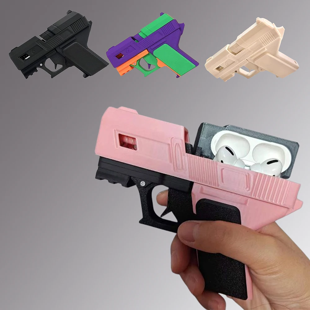 AirPods 4 3 2 1St Generation Pro Pro2 Unusual Pistol Gun Detachable DIY Auto Cover Hard Earphone Case Fun Couple Gift Item