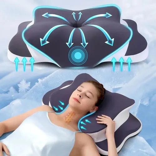 Oreiller ergonomique en mousse à mémoire de forme Butterfly Contour pour le soutien cervical, soulage les douleurs au cou, accessoire de sommeil domestique