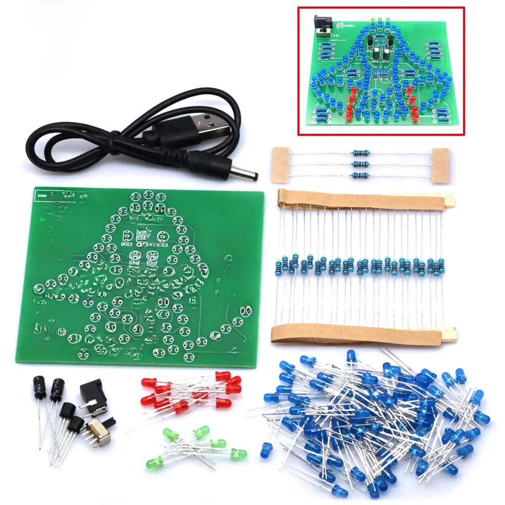 Laboratoryjne dzwonki wahadłowe DIY, zabawa, lutowanie, elektroniczne dzwonki obrotowe, 95 diod led, migające światło, DC 5V, zestaw do nauki — zdjęcie 2