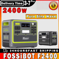FOSSiBOT F2400 Pure Sine Wave Portable Power Station 2048Wh 2400W Output Generator 16 Output Ports Solar Portable Folding trolls