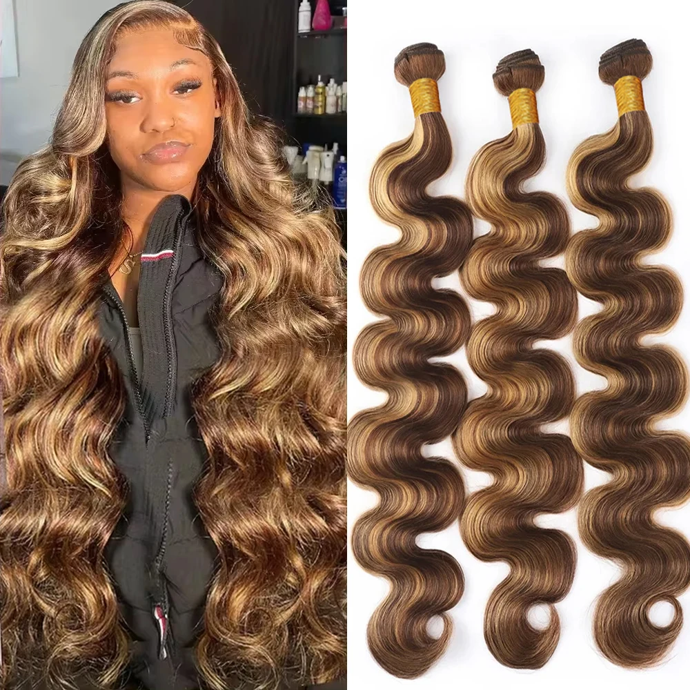 100% vietnã cabelo humano onda do corpo destaque 4/27 cores pacotes extensões de cabelo pacotes de cabelo humano para as mulheres 1/3/4 pacotes tece