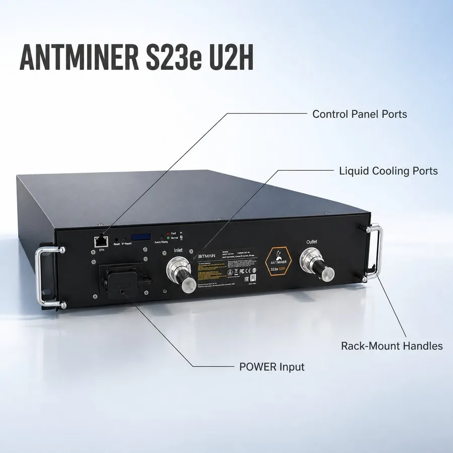 Buy 5 get 3 free Bitmain Antminer S23e Hydro 2U 865Th/s 8650W Bitcoin Miner Hydro Cooling