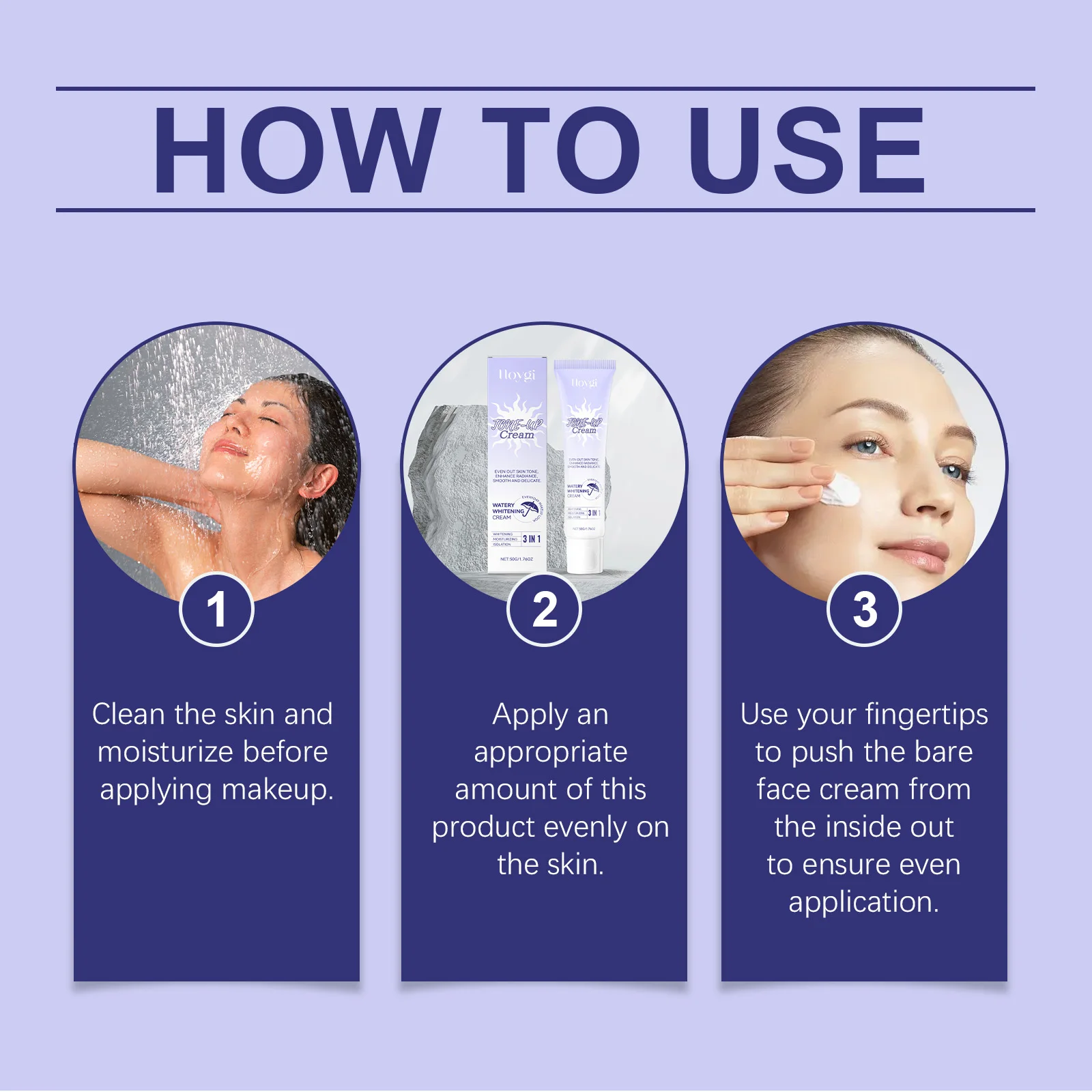 Hoygi-crema de base facial acuosa, mejora el brillo de la piel, hidratante, cobertura perfecta, Reduce la sequedad, crema de base facial brillante