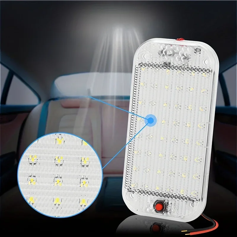 1-6PCS LED Panel Light Car Interior Reading Lamp High Brightness Cabin Lights for Van Truck RV Boat Camper Lights Strip 12V-24V