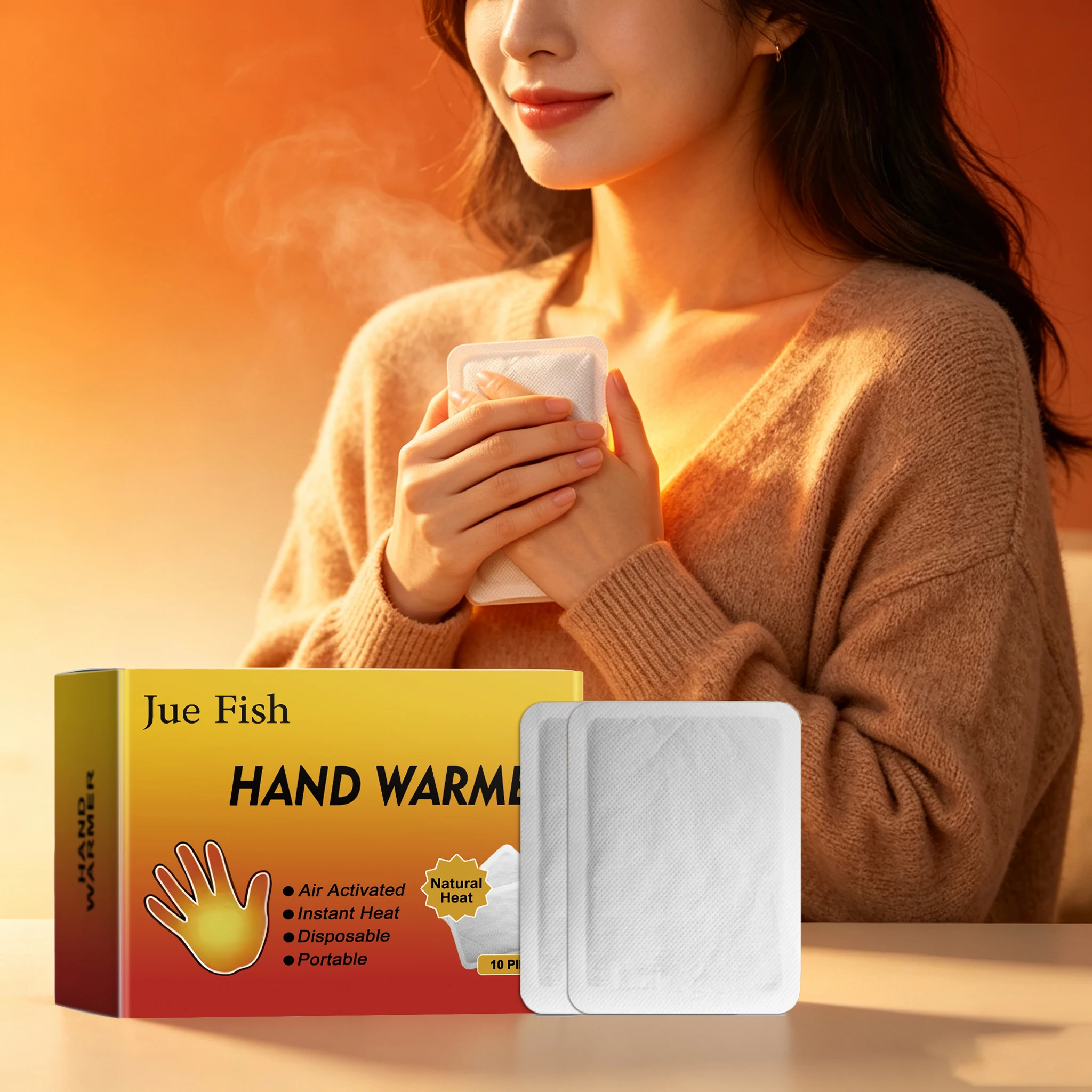 10 PCS Disposable Hand Warmer Patch Safe Formula Non-damage Lasting Effect Self Heating Improve Comfort Quick Body & Hand Warming Patches