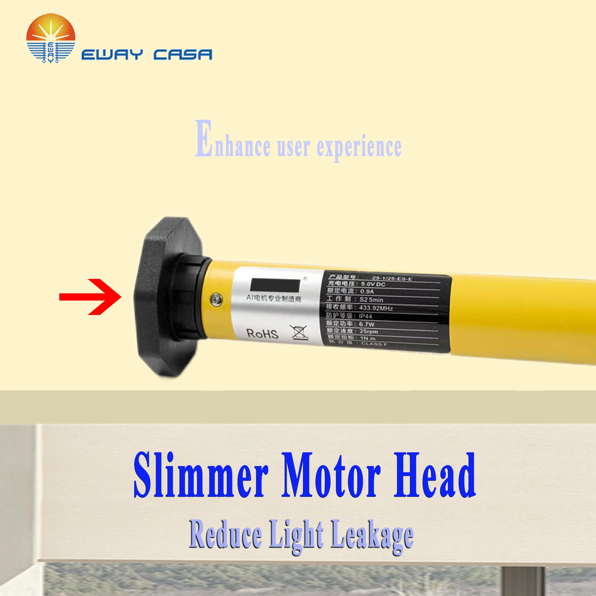 Matter Thread Rechargeable Blind Motors for Smart Home Roller Blinds Electric Roman Blind Motors Apple Home BTM_25_Matter