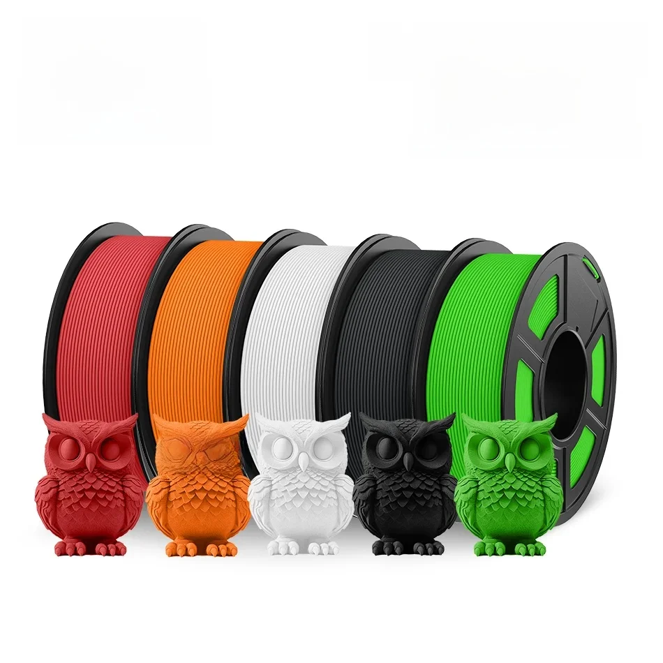 JAYO PETG 3D-filament 1,75 mm hoge snelheid PETG 3D-printerfilament 5 rollen High Flow snel mat effect 3D-printmaterialen - afbeelding 2