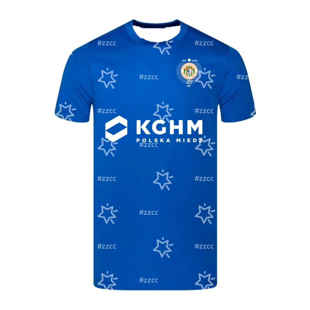 25-26 Ekstraklasa Zag freeby Lubin GK قمصان كرة القدم ثلاثية الأبعاد الطباعة الخريف الرياضة الجافة بسرعة تي شيرت رجالي ملابس الأطفال