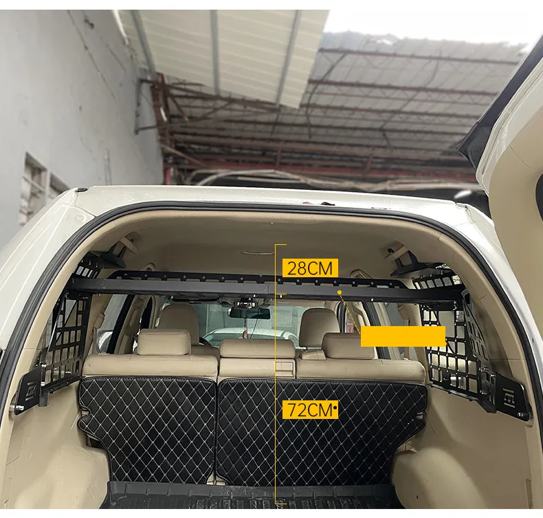 For Toyota Land Cruiser Prado J150 2010-2021 Modular Storage Molle Panel Shelf Window Shelf Rear Trunk Debris