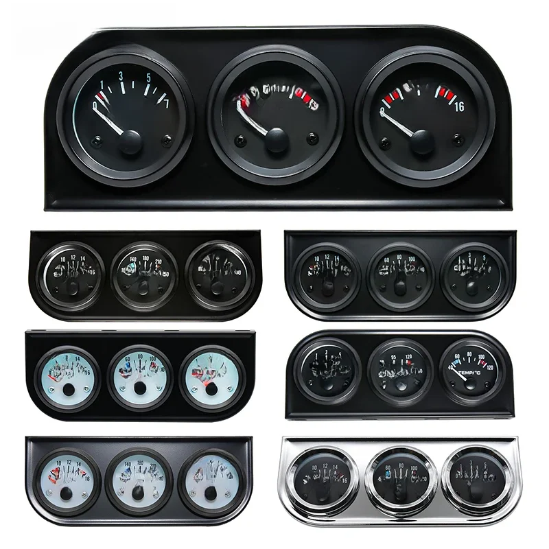 52 MM 3 In 1 Oliedrukmeter + Voltmeter + watertemperatuurmeter Kit Voltmeter met sensor Olietemperatuurmeter Triple Meter - afbeelding 2