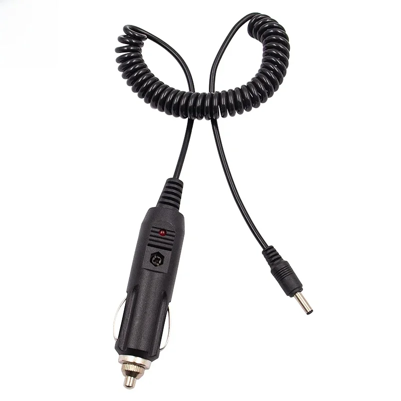Ładowarka samochodowa 12V Zasilacz DC Gniazda Zapalniczka 1.5M Kabel 3.5mm x 1.35mm Ładowarka samochodowa Kabel ładujący Przewód sprężynowy — zdjęcie 2