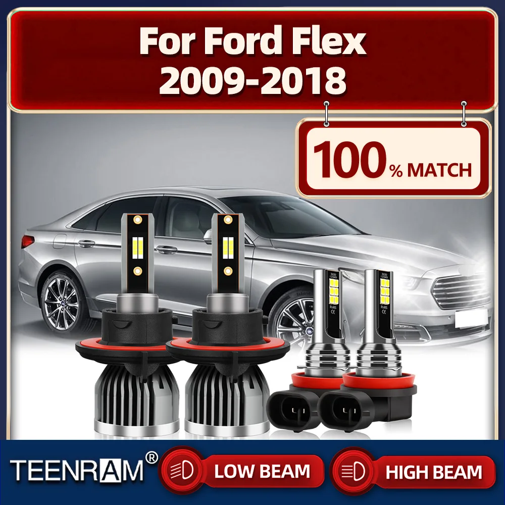 

40000LM LED Headlight Bulbs 240W Turbo Auto Fog Lamps 12V Car Headlamps For Ford Flex 2009-2012 2013 2014 2015 2016 2017 2018