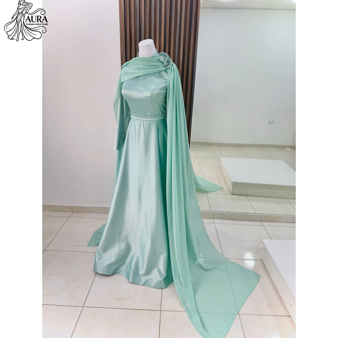 

Aura Card Shoulder Long Elegant Evening Party Dresses for Special Occasions Arabic Evening Dress Luxury Fishtail Skirt Slit Prom