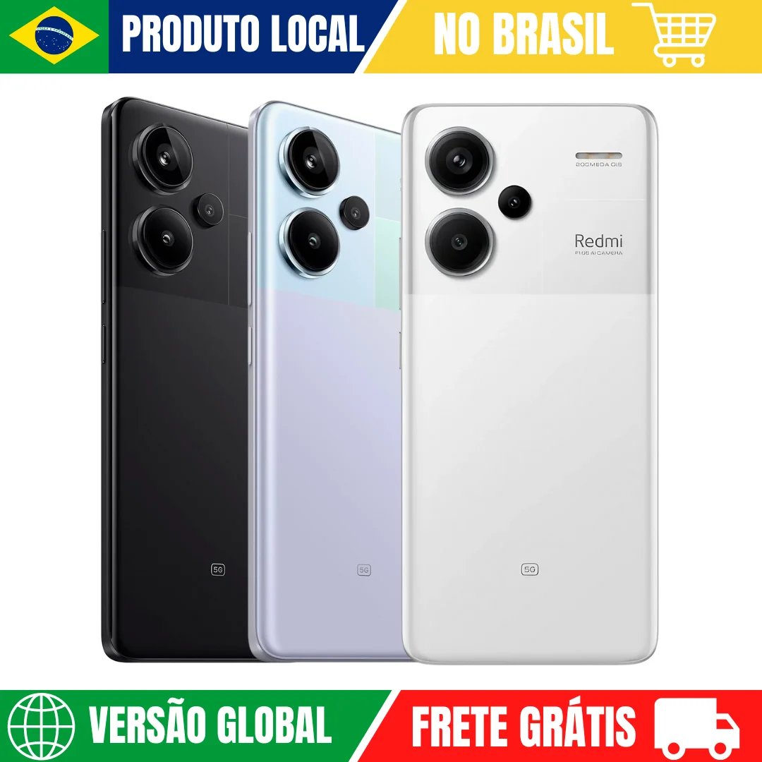 Xiaomi Redmi Note 13 Pro+ 5G 512GB ROM / 12GB RAM Versão Global | Smartphone 5G , ROM Global , Câmera 200MP , Carregador 120W