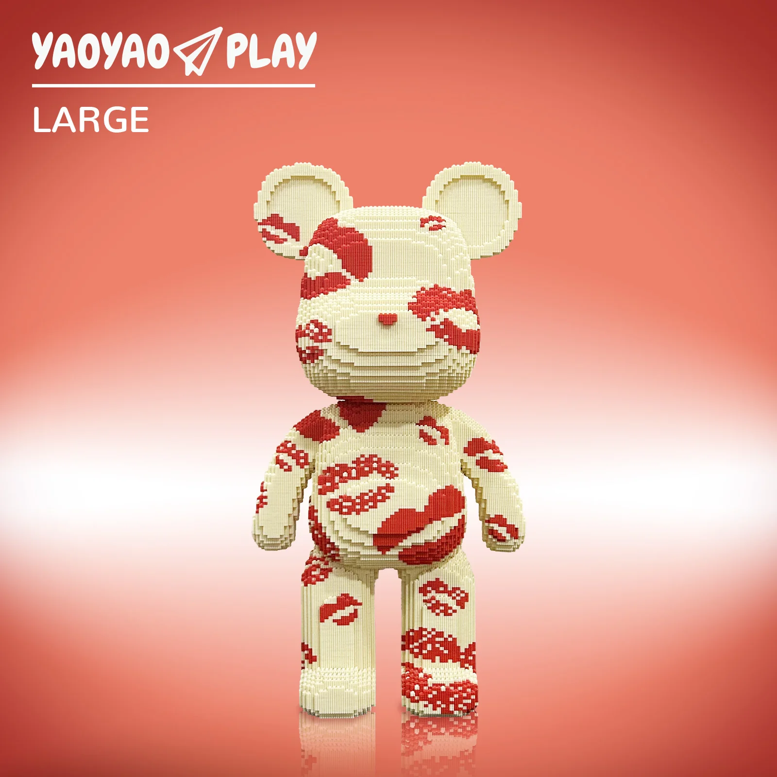 Kissy gigantische beer, yaoyaoplay bouwsteenspeelgoed, verjaardagscadeau, educatief, jongens meisjes decor, cool in elkaar grijpende baksteen cadeau