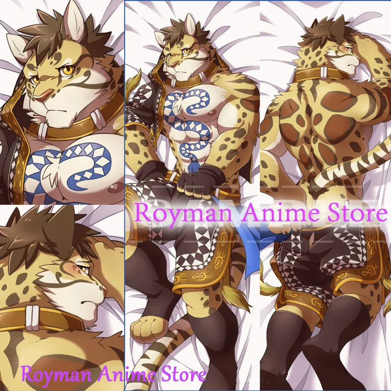 Dakimakura Anime Nekojishi Tiger Lin Hu Likulau Yan Shu-Chi Double Sided Print Life-size Body Pillow Cover