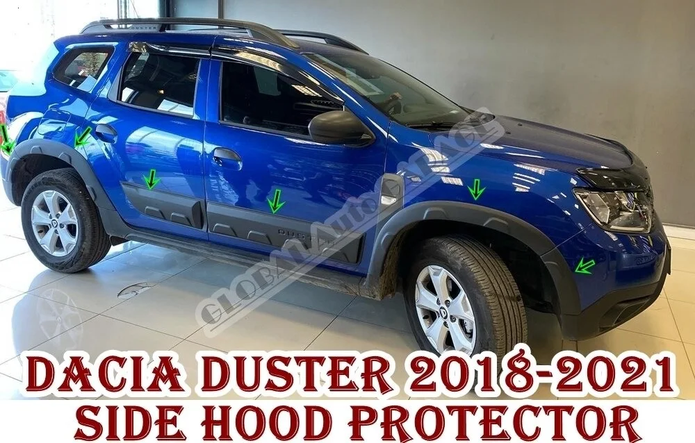 For Dacia Duster 2018 2019 2020 2021 Fender Flare Side Bumper Attachment Car Wheel Eyebrow Protector Lip Wheel-arch Protector