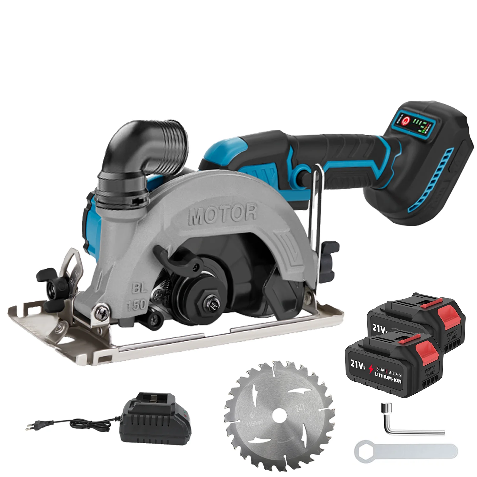 150 MM borstelloze elektrische cirkelzaag Oplaadbare huishoudelijke zaag Multifunctionele snijmachine voor Makita 18 V batterijpin