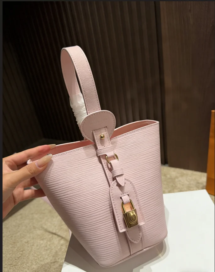 

High end Handbag, Ladies' Pink Elegant High-end Outdoor Bucket Bag 1
