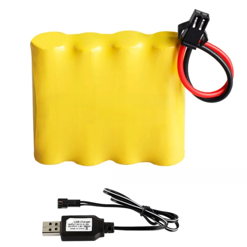 Batterie rechargeable AA NI-CD 4,8 V 700 mAh et chargeur de batterie avec connecteur SM