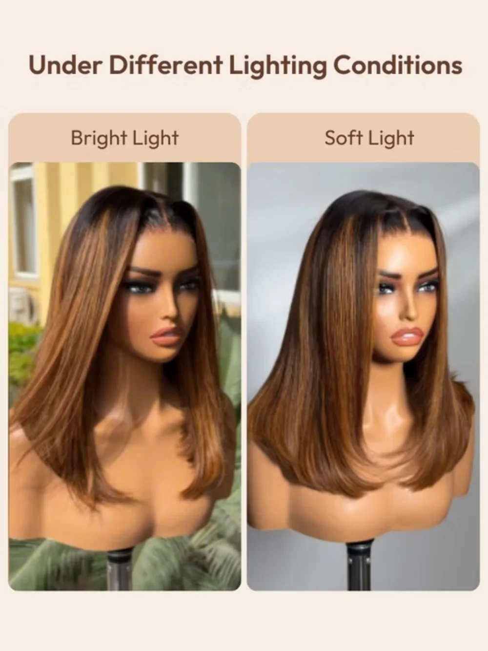 Nadula 7x5 Bye-Bye Slip ™   باروكة برباط على البيانو باللون البني العسلي مع جذور داكنة، ضع والذهاب، باروكة شعر بشري بدون غراء