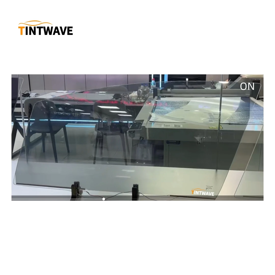 TINTWAVE 4PCS Car Window Smart Tint Kit PDLC Electric Dimming Film 12V Gray Auto with Remote Control