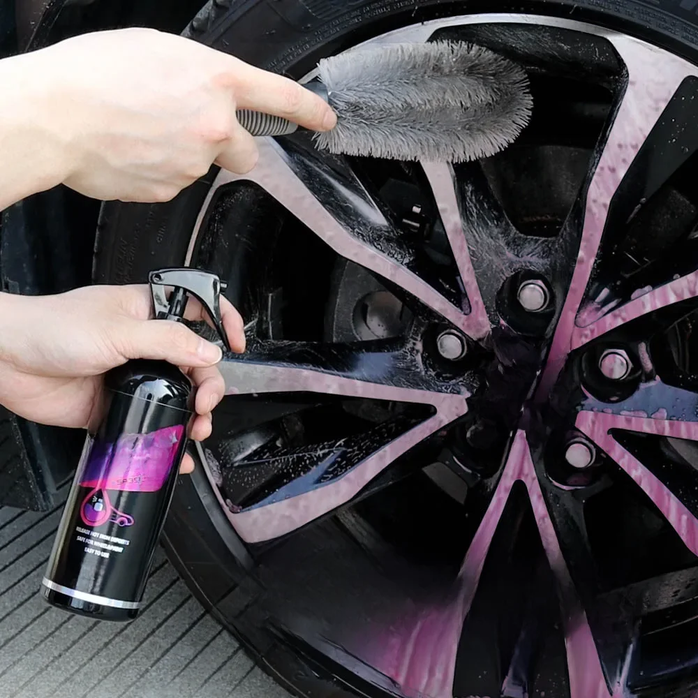 Spray dissolvant de fer pour voiture, pour roues de détail de voiture, nettoyant et après-shampooing pour dissolvant de rouille de voiture, nettoyage en profondeur