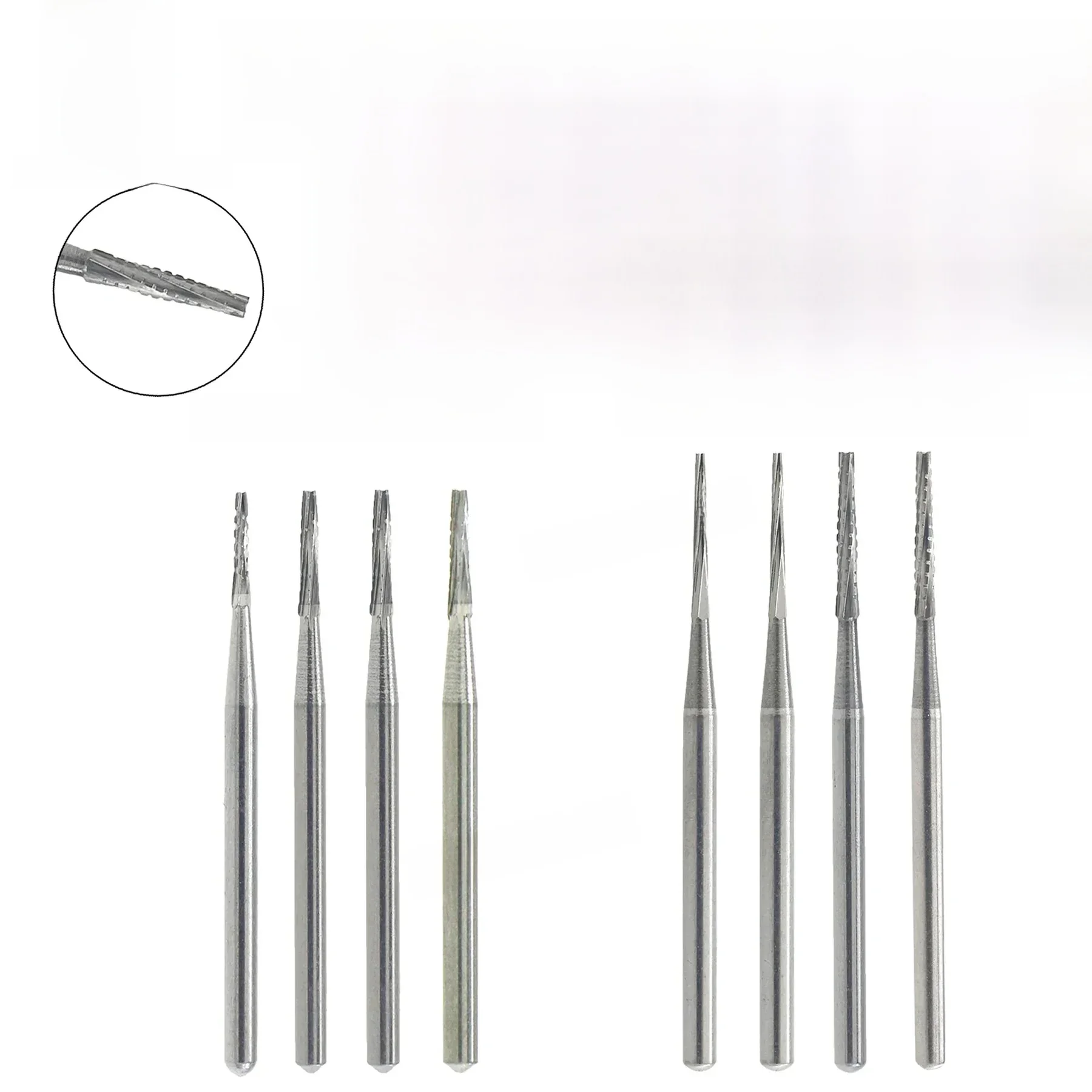 Frez stomatologiczny PRIMA WAVE, frezy z węglika wolframu, stożkowa głowica do czyszczenia szczelin FG, wiertło dentystyczne do szybkotnącej turbiny, 5 sztuk w opakowaniu — zdjęcie 2