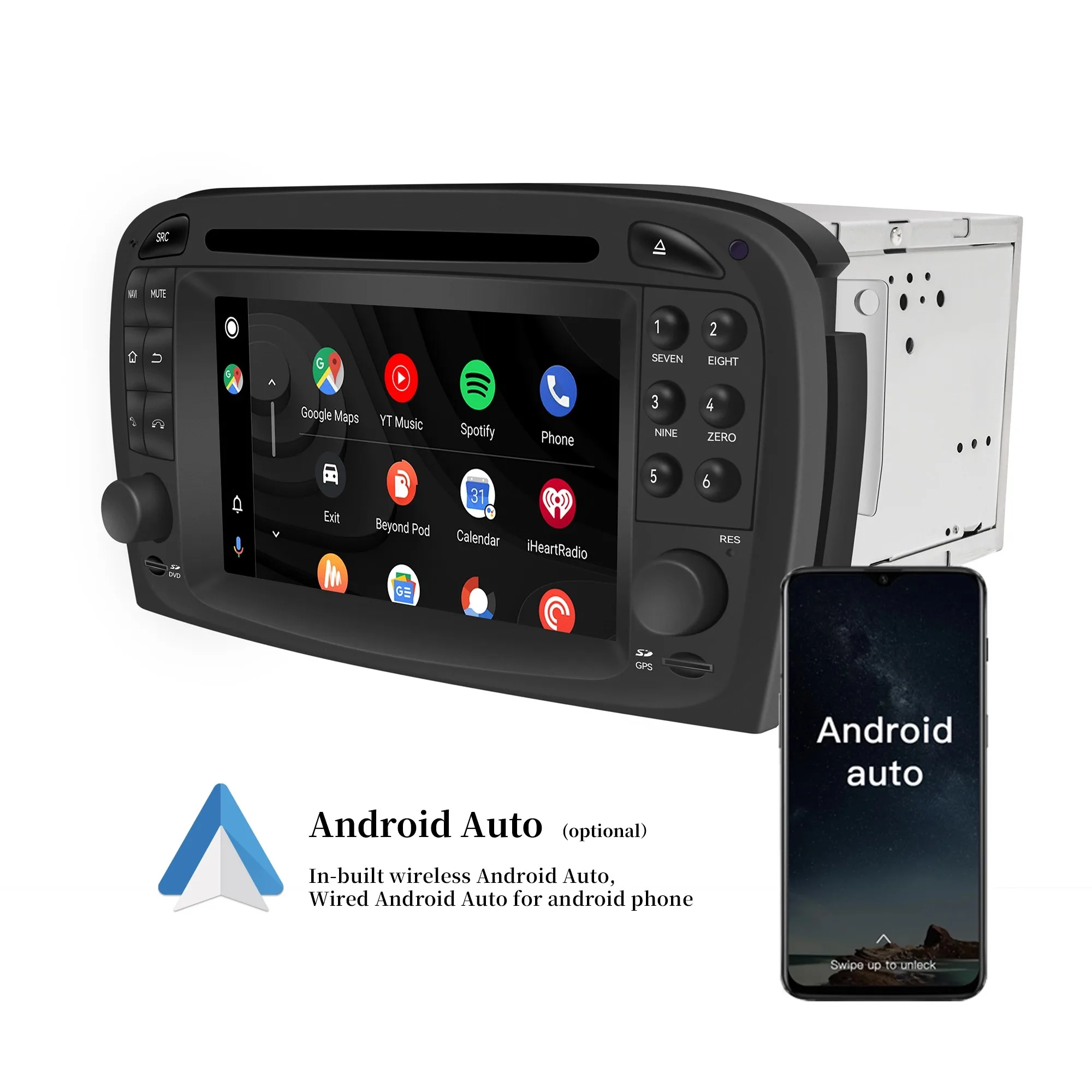 ODTOPCAR Android Auto Radio Stereo Apple Carplay Upgrade Multimedia 6.2