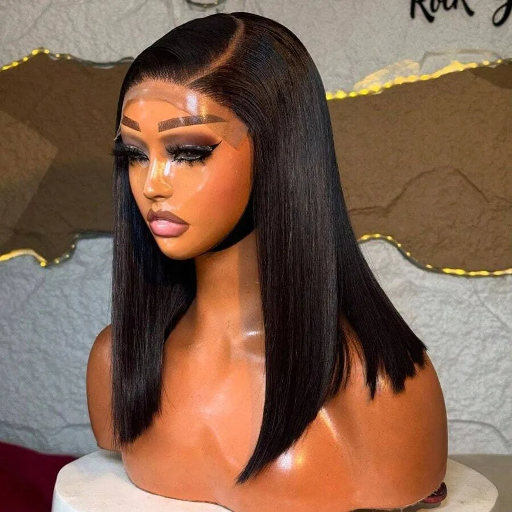 

100% Human Hair Bone Straight 13x6 HD Lace Frontal Wigs 5x5 Glueless 30 40 Inch 13x4 Lace Front Wig Black Closure Brazilian Wear