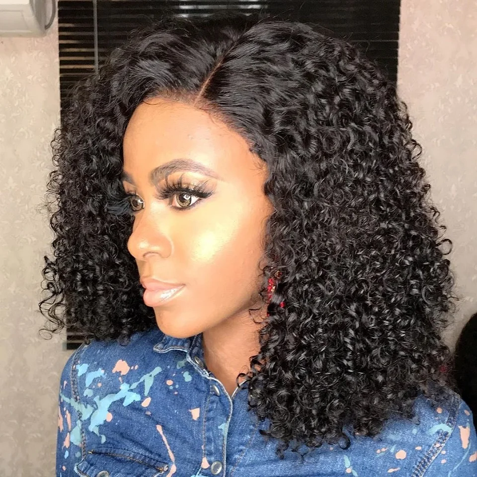 13x4 Lace Frontal Telephone Curl Human Hair Pre Plucked With Baby Hair Human Hair Frontal Closure 4x4 Transparent Lace Closure