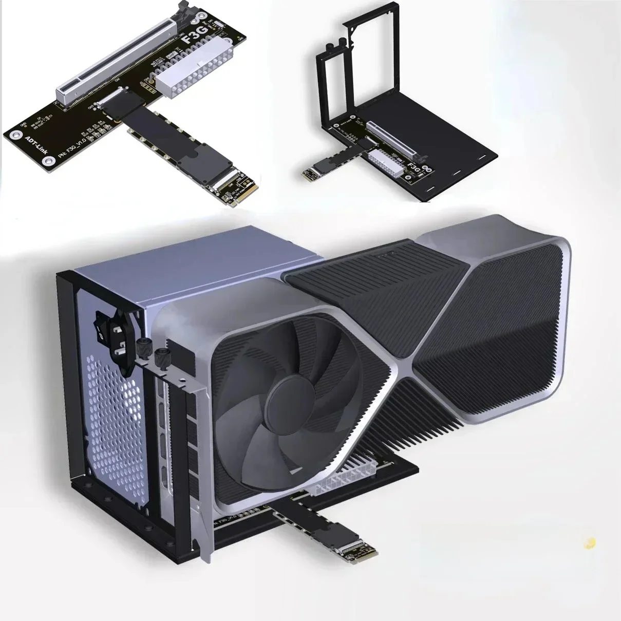 GEN5 Laptop F43SG BK7 5.0 M.2 KeyM NVMe Zewnętrzna karta graficzna eGPU Adapter PCIe 5.0 x16 GPU Dock ITX STX NUC Notebook PC Gaming — zdjęcie 2
