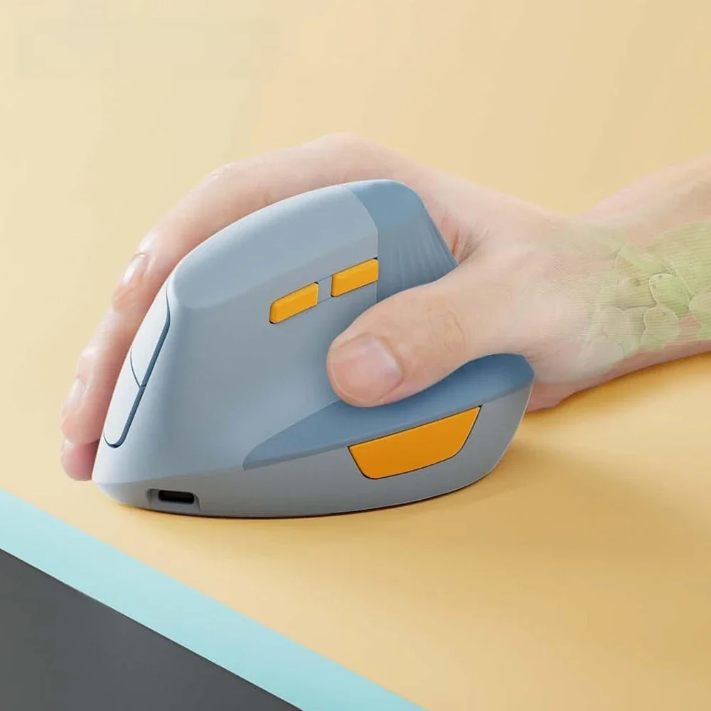 Seenda-Mouse Vertical Sem Fio, Tipo C Recarregável, Ergonômico, USB, Ratos para Laptop, PC, MacBook,