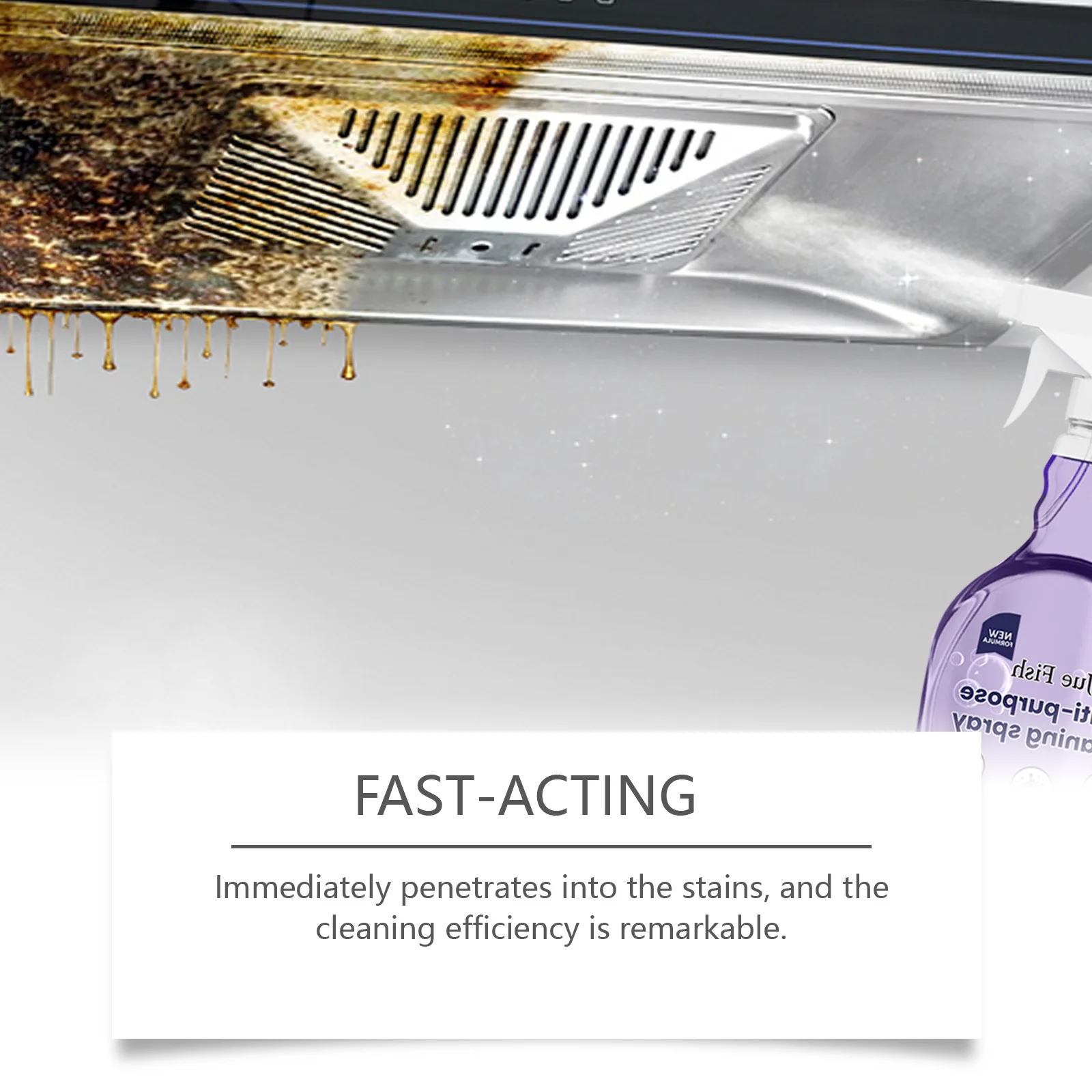 منظف Jue-Fish 120/500 مل متعدد الأغراض للمطبخ والحمام وإزالة البقع الفورية بالزيت الثقيل النظيف رغوة عطر اللافندر النظيفة #5