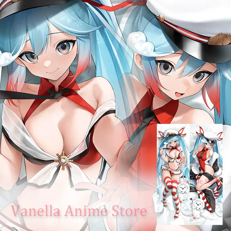 Dakimakura Snow Miku Anime Double-Sided Print Body Pillow Cover Life-Size Pillowcase Gifts