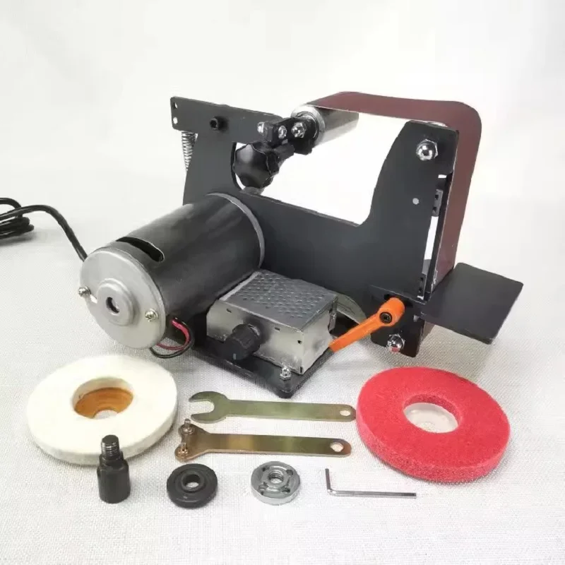 Belt Sander Motorized Belt Sander DIY Polishing Machine Sand Belt Machine Electric Knife Sharpener Multifunctional Belt Sander