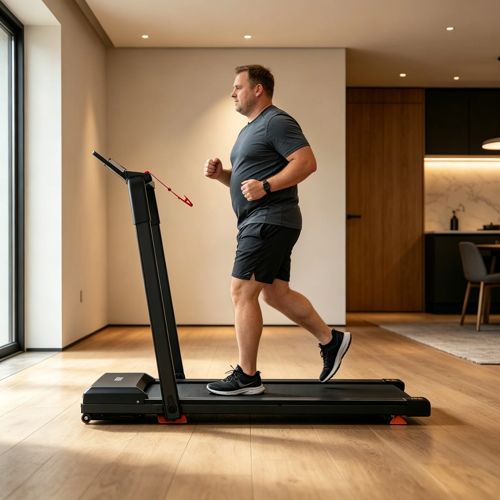 Tapis de course pliable 2-en-1 avec inclinaison de 10 %, tapis de course de bureau avec haut-parleur Bluetooth, amortissement à 5 couches, charge de 120 kg, 1-12 km/h, Home Office, Noir