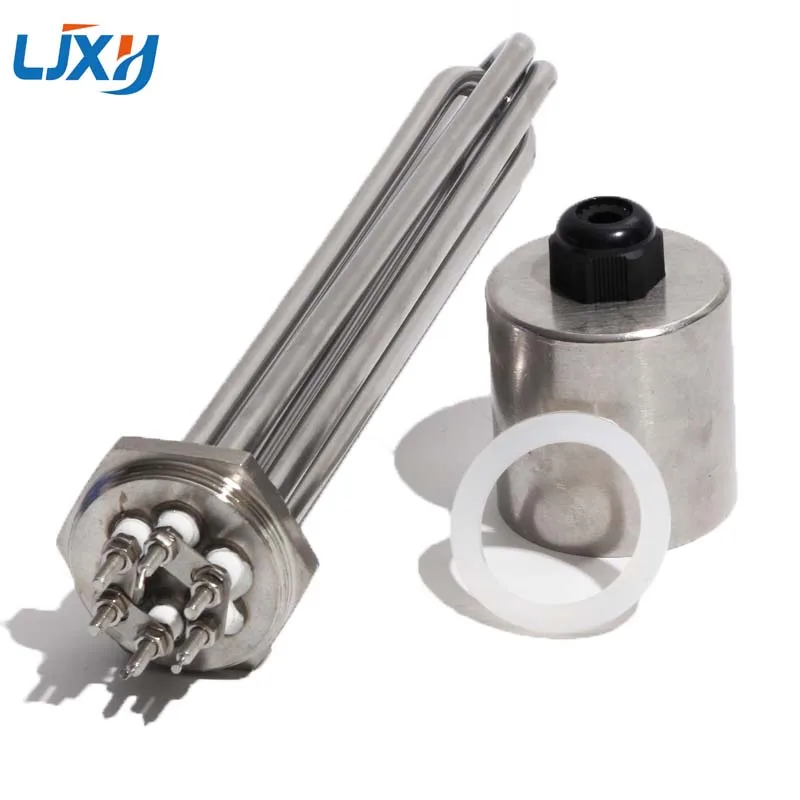 LJXH Immersion Heating Element Pipe Replacement 304 Stainless Steel 220V/380V DN32(41mm) 3KW/4.5KW/6KW/9KW/12KW