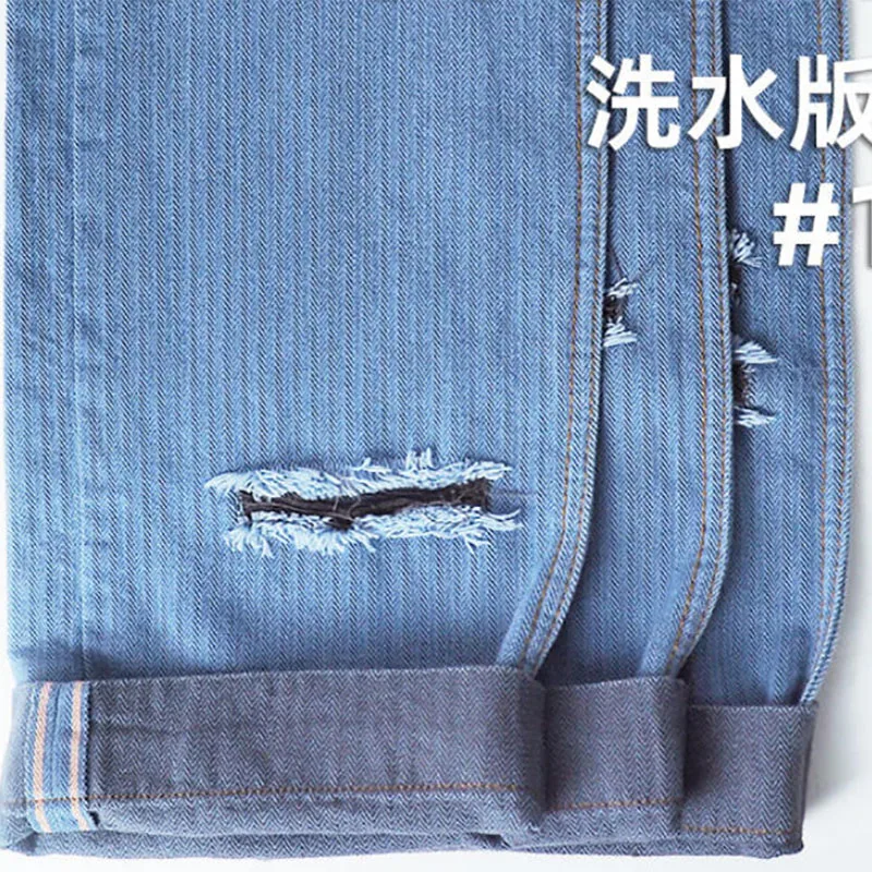 9.6 oz Light Blue/Gray Herringbone Hemp Selvedge Denim Fabric Custom Selvage Summer Denim Jacket Jeans Cloth Wholesale W187911 7 Af182ec1bec8f41fe9ad37b93f6e55ce8w