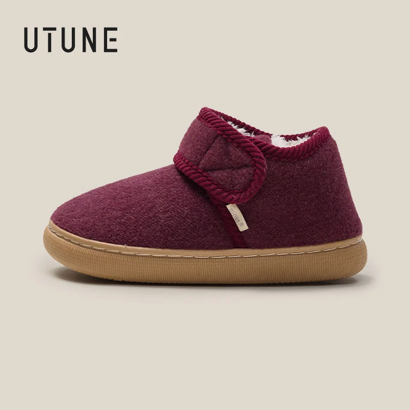 

UTUNE Winter Warm High Top Boots for Elderly Adjustable strap Non-Slip Sole Windproof Slipper & Out of stock don't purchase